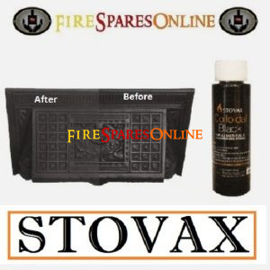 Colloidal Black, Stove Paint, Stove blacking paint bottels image before and after