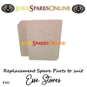 Esse 500 MF baffle bricks 525-004-VERM at www.firesparesonline.co.uk Esse 525 Baffle Bricks 230 x 180 showing overlap