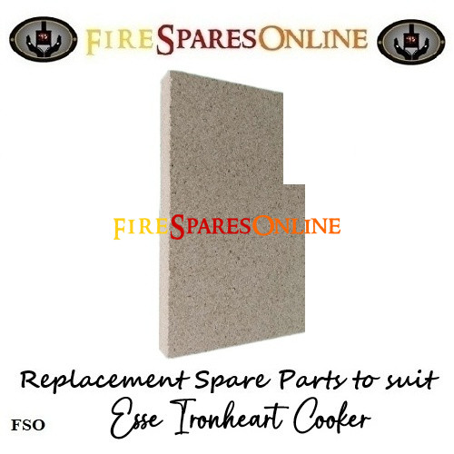 Esse Ironheat cooker back side brick non-eco model at www.firesparesonline.co.uk ES-105 370 x 170 x 25