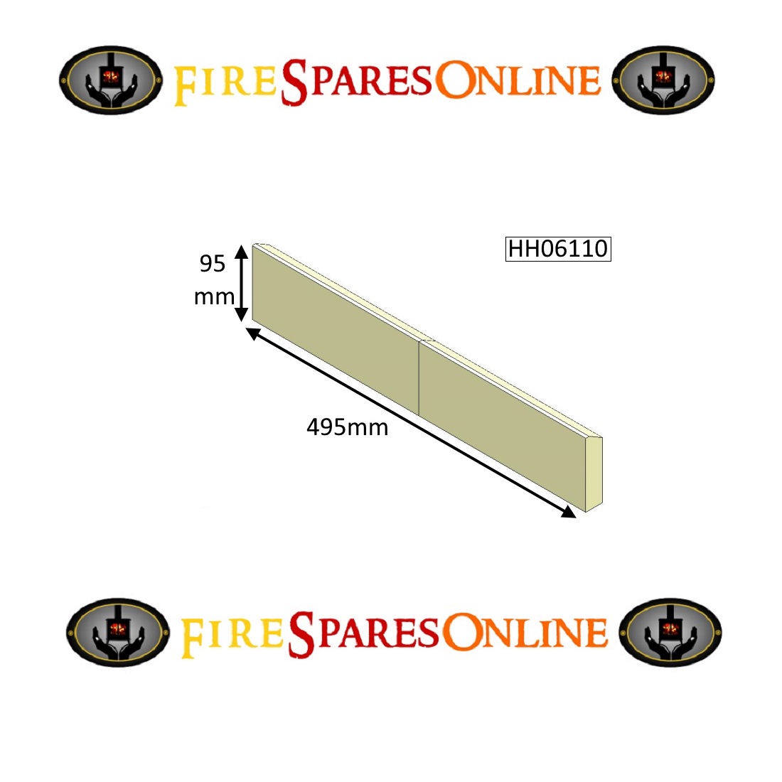 Hunter Herald 6 Rear Brick (2 part) MF, CE/CEV11 HH06110 - Fire Spares  Online