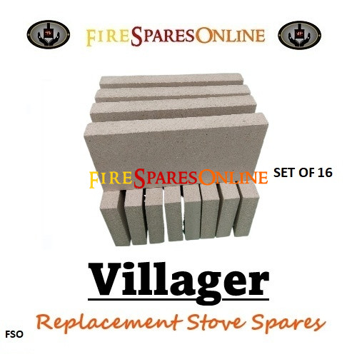 VFS029 230 X 114 X 25 Villager stove brick set of 16