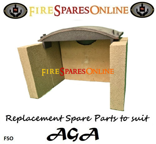 Aga Littlw Wenlock Classic Rear brick C1834 Brick set with baffle plate C1872 Throut plate