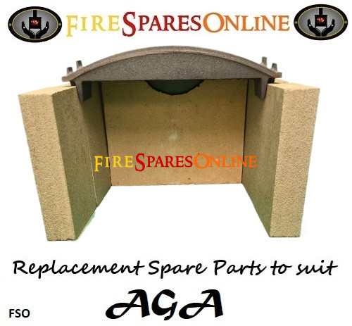 Aga Littlw Wenlock Classic Rear brick C1834 Brick set with baffle plate C1872 Throut plate