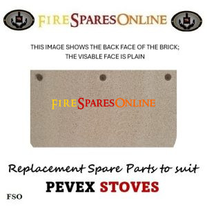 336mm x 200mm x 20mm with shaped top and 3 circular rebates on the back face