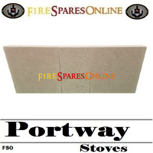 Portway 2 Stove Fire Brick Rear Set of Three - Rear stove brick B-154430 - B-154420