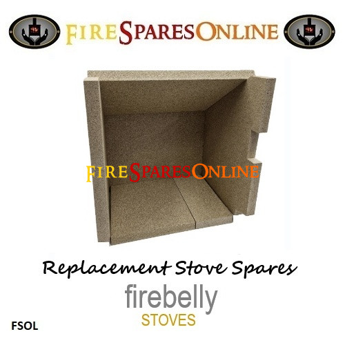 Firebelly FB1 complete brick set, sides, rear, baffle and base bricks