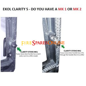 Ekol Clarity 5 Mk1 OR Mk2 stove glass at www.firesparesonline.co.uk