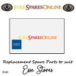Esse 125, Esse 150 stove glass 450 x 250 at www.firesparesonline.co.uk Esse glass 125-001